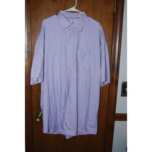 CUTTER & BUCK MENS SHORT SLEEVE BUTTON DOWN LILAC SIZE 3XLT